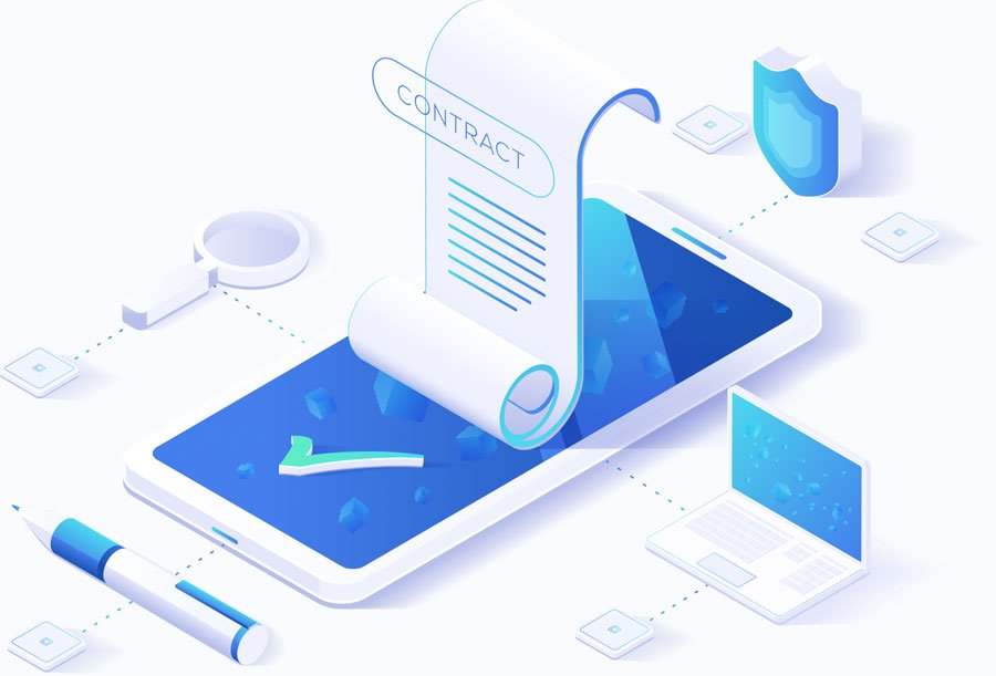 Client filling out contact form to request web development services